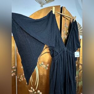 Free People NWT La La Maxi Dress black size XS